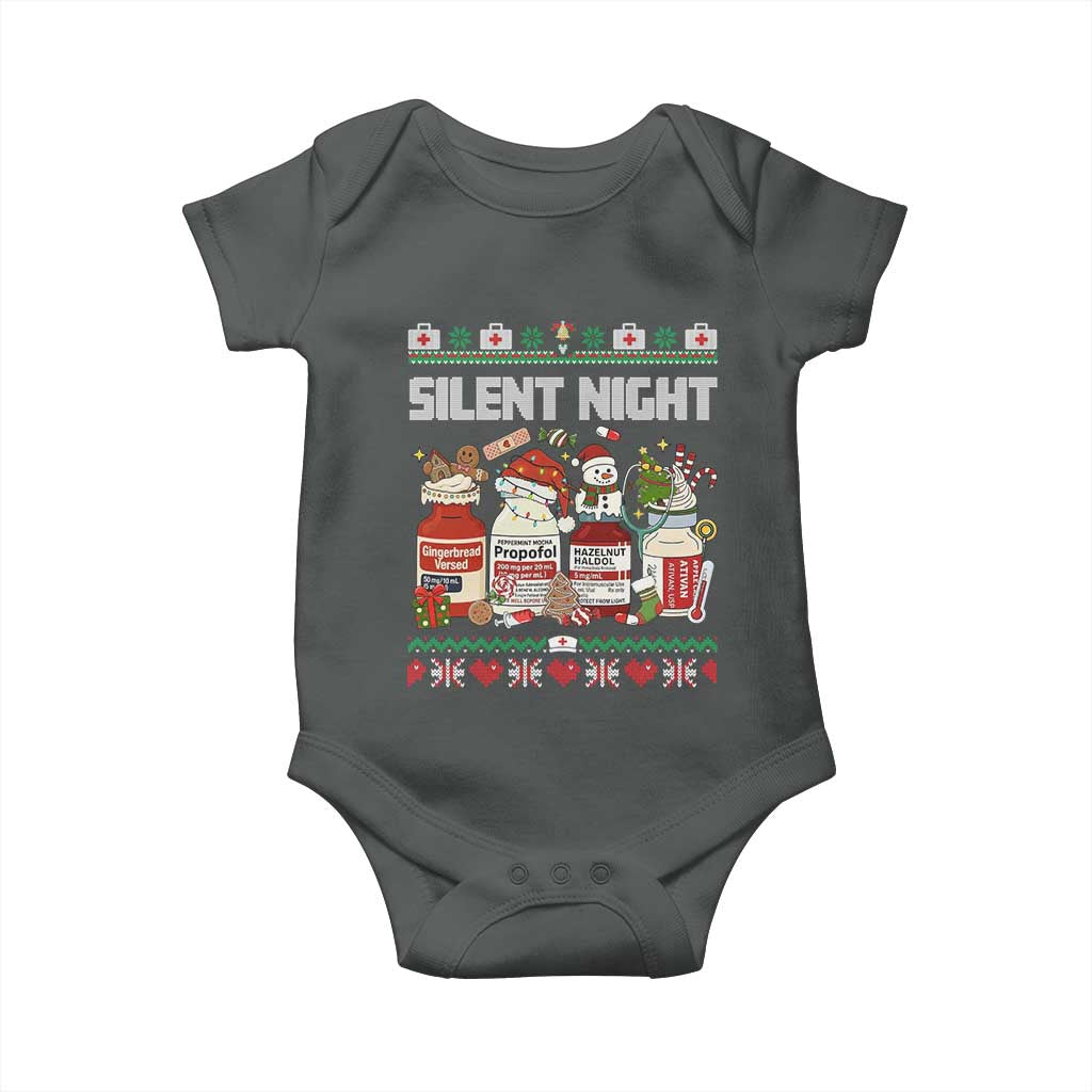 Silent Night Christmas Baby Onesie Funny ICU Nurse Xmas - Wonder Print Shop