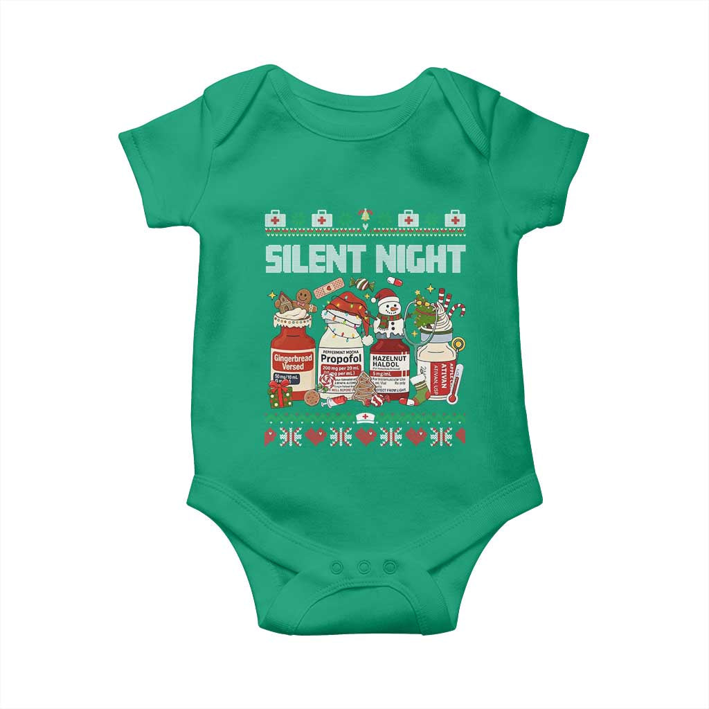 Silent Night Christmas Baby Onesie Funny ICU Nurse Xmas - Wonder Print Shop