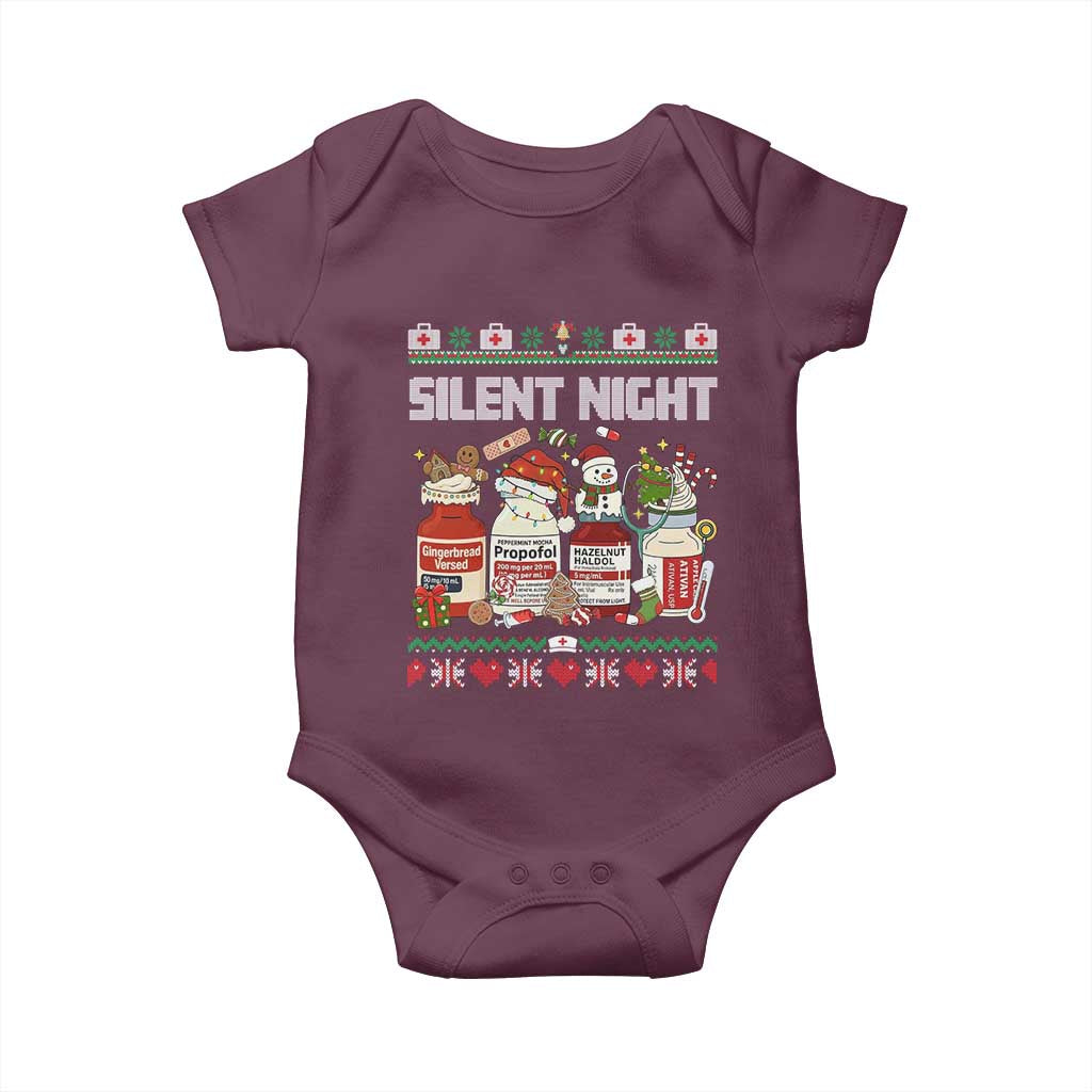 Silent Night Christmas Baby Onesie Funny ICU Nurse Xmas - Wonder Print Shop