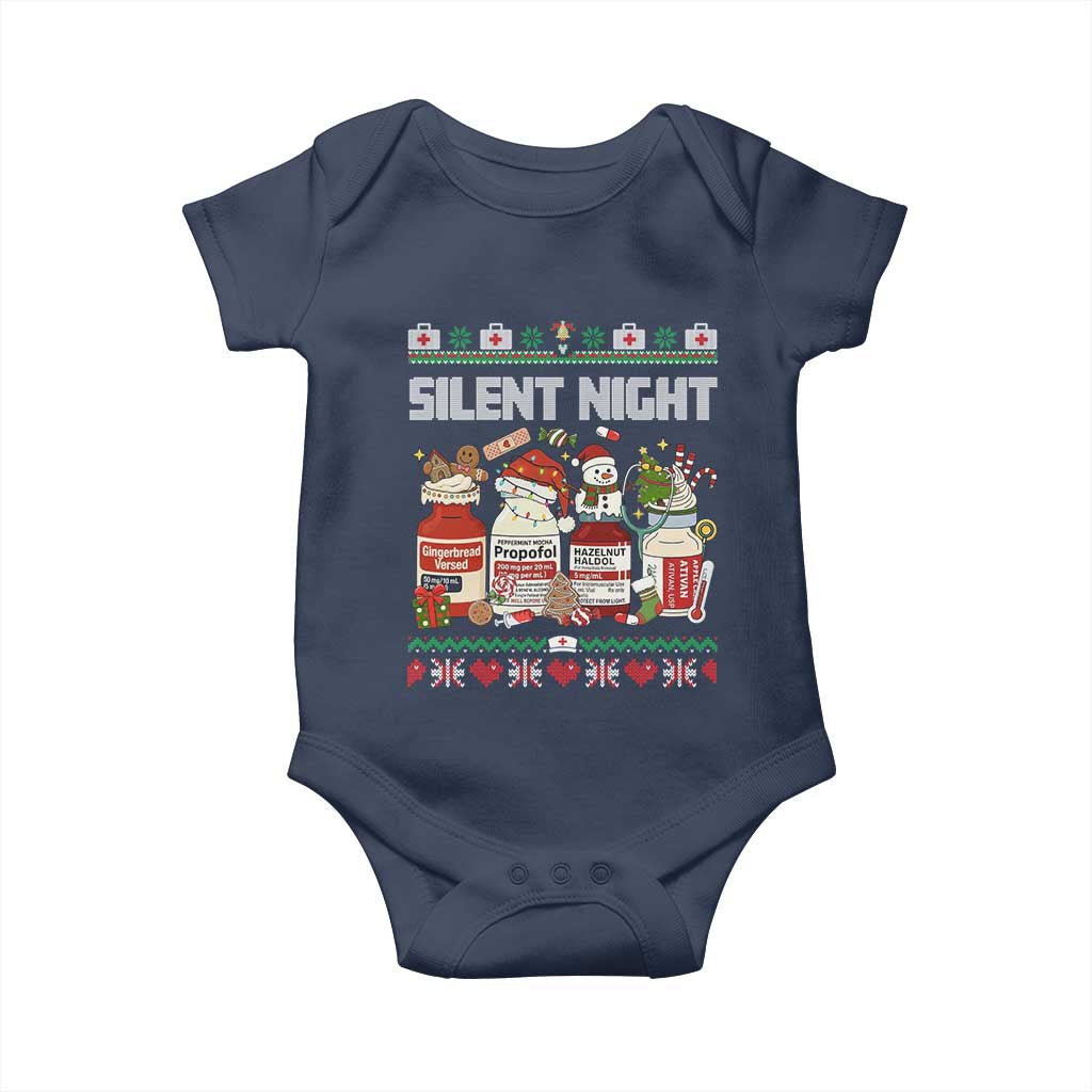 Silent Night Christmas Baby Onesie Funny ICU Nurse Xmas - Wonder Print Shop
