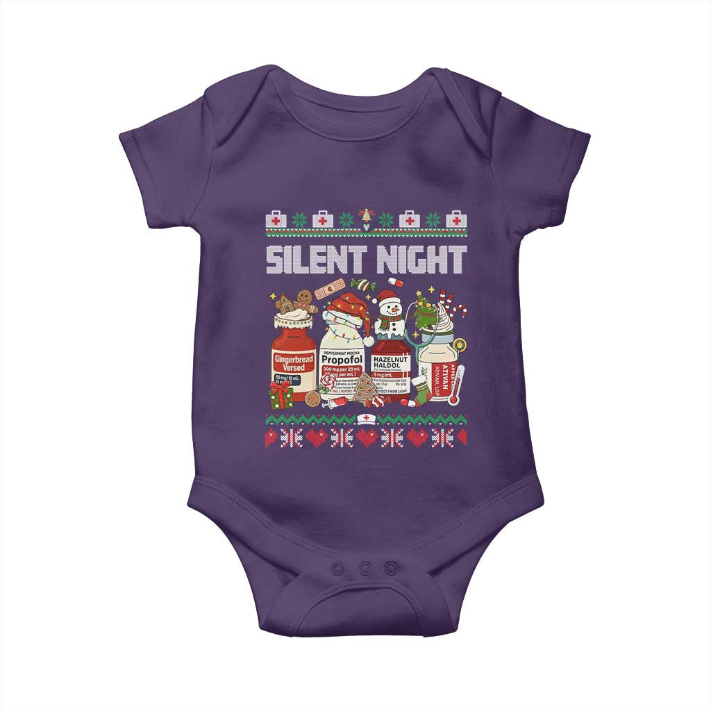 Silent Night Christmas Baby Onesie Funny ICU Nurse Xmas - Wonder Print Shop