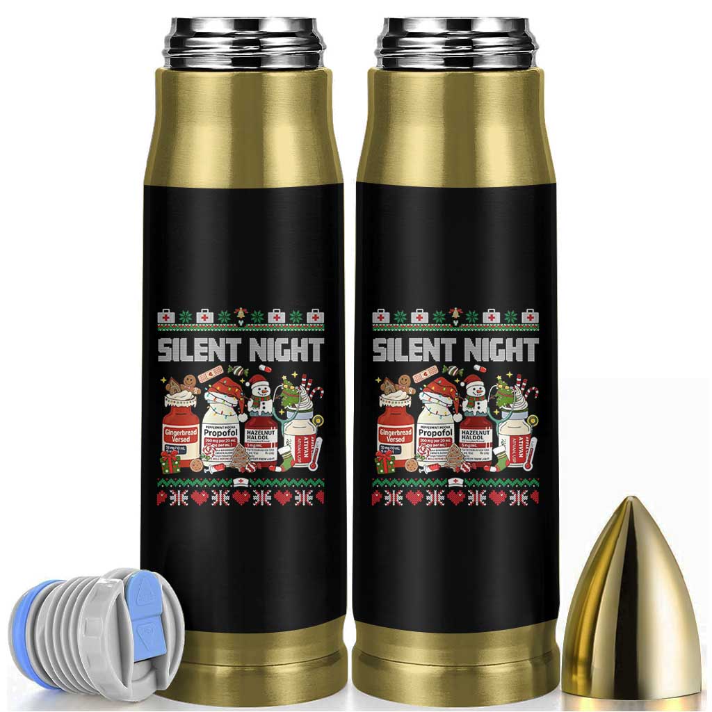 Silent Night Christmas Bullet Tumbler Funny ICU Nurse Xmas - Wonder Print Shop