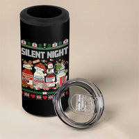 Silent Night Christmas 4 in 1 Can Cooler Tumbler Funny ICU Nurse Xmas - Wonder Print Shop