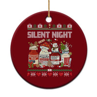 Silent Night Christmas Ceramic Ornament Funny ICU Nurse Xmas - Wonder Print Shop