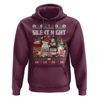 Silent Night Christmas Hoodie Funny ICU Nurse Xmas - Wonder Print Shop