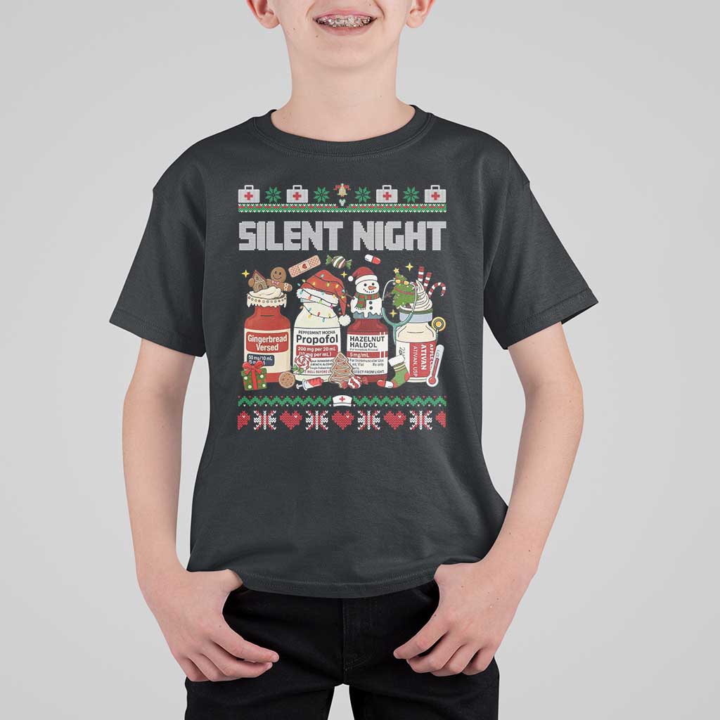 Silent Night Christmas T Shirt For Kid Funny ICU Nurse Xmas - Wonder Print Shop
