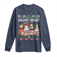 Silent Night Christmas Long Sleeve Shirt Funny ICU Nurse Xmas - Wonder Print Shop