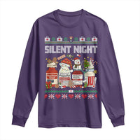 Silent Night Christmas Long Sleeve Shirt Funny ICU Nurse Xmas - Wonder Print Shop