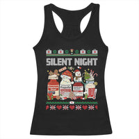Silent Night Christmas Racerback Tank Top Funny ICU Nurse Xmas - Wonder Print Shop