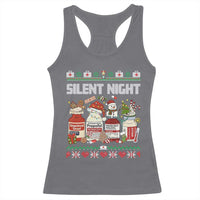 Silent Night Christmas Racerback Tank Top Funny ICU Nurse Xmas - Wonder Print Shop
