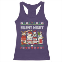 Silent Night Christmas Racerback Tank Top Funny ICU Nurse Xmas - Wonder Print Shop