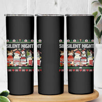 Silent Night Christmas Skinny Tumbler Funny ICU Nurse Xmas - Wonder Print Shop