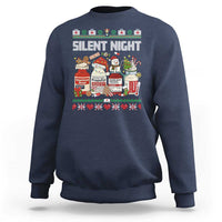 Silent Night Christmas Sweatshirt Funny ICU Nurse Xmas - Wonder Print Shop