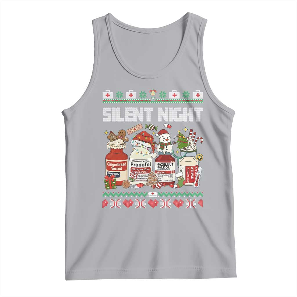 Silent Night Christmas Tank Top Funny ICU Nurse Xmas - Wonder Print Shop