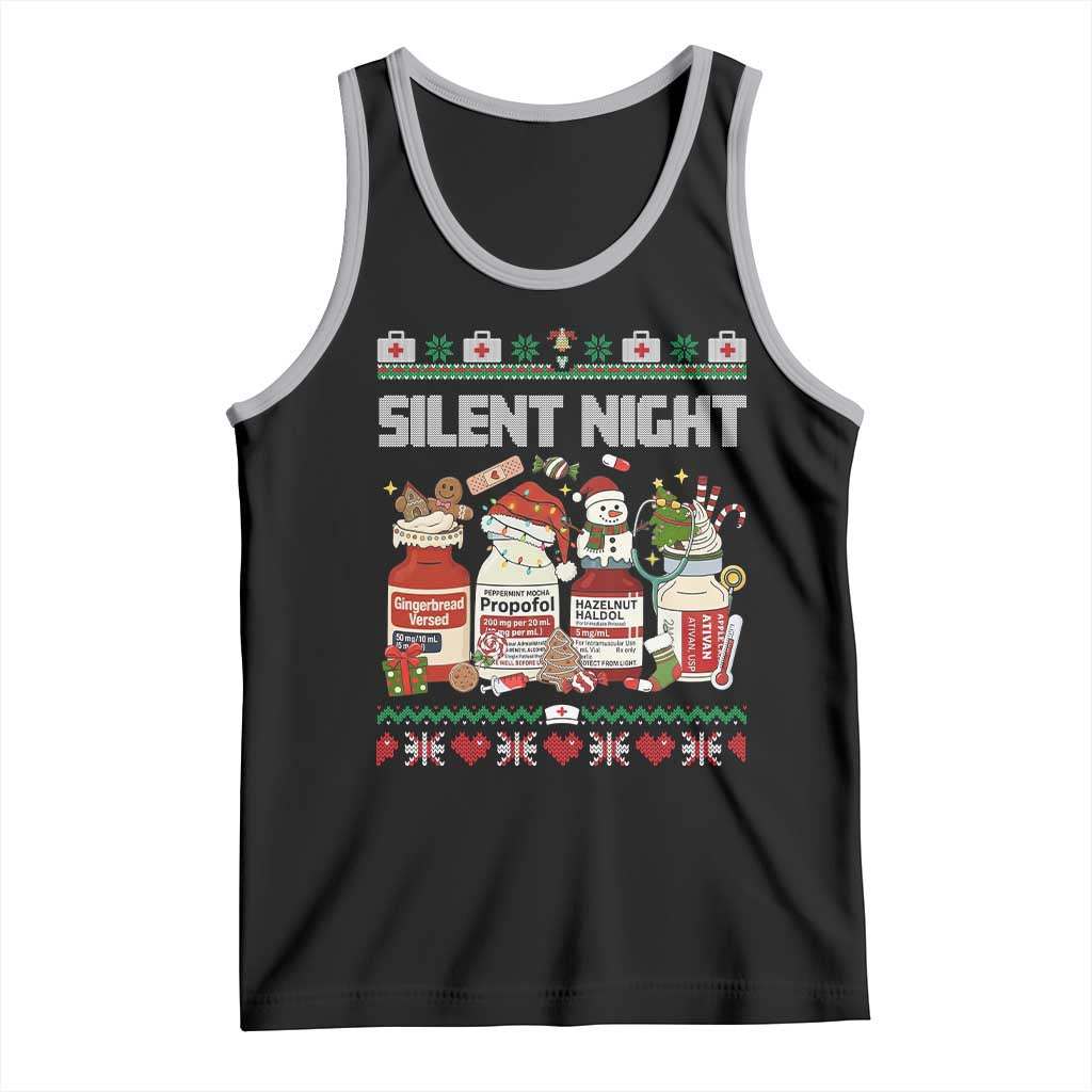 Silent Night Christmas Tank Top Funny ICU Nurse Xmas - Wonder Print Shop