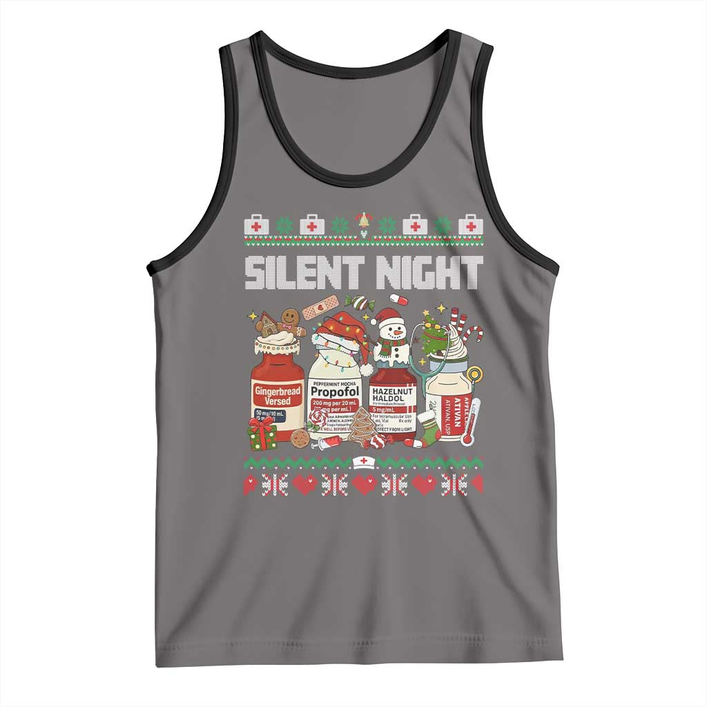 Silent Night Christmas Tank Top Funny ICU Nurse Xmas - Wonder Print Shop