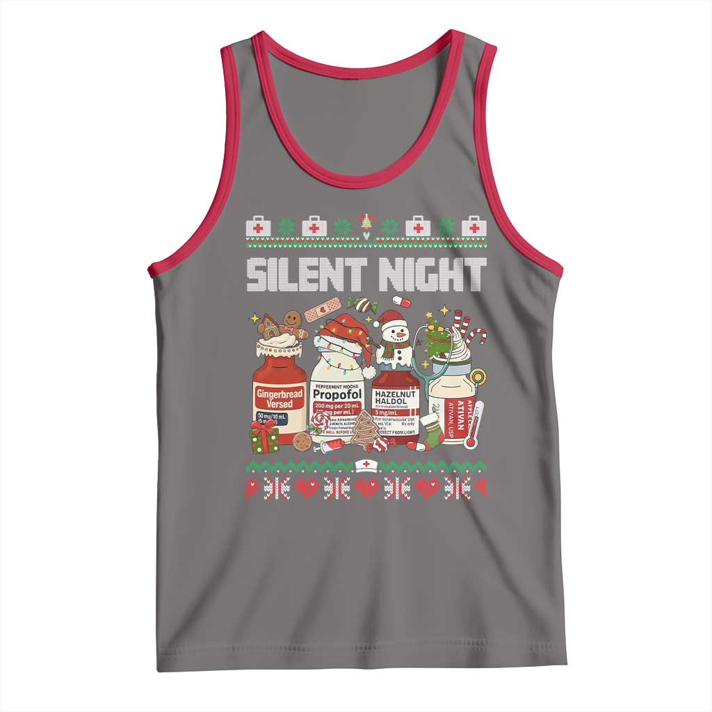 Silent Night Christmas Tank Top Funny ICU Nurse Xmas - Wonder Print Shop