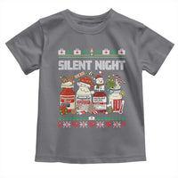 Silent Night Christmas Toddler T Shirt Funny ICU Nurse Xmas - Wonder Print Shop