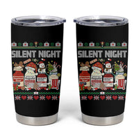 Silent Night Christmas Tumbler Cup Funny ICU Nurse Xmas - Wonder Print Shop