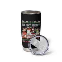 Silent Night Christmas Tumbler Cup Funny ICU Nurse Xmas - Wonder Print Shop