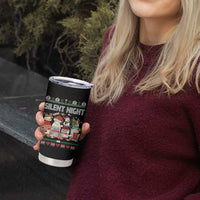 Silent Night Christmas Tumbler Cup Funny ICU Nurse Xmas - Wonder Print Shop