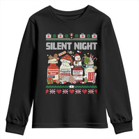 Silent Night Christmas Youth Sweatshirt Funny ICU Nurse Xmas - Wonder Print Shop