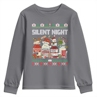 Silent Night Christmas Youth Sweatshirt Funny ICU Nurse Xmas - Wonder Print Shop
