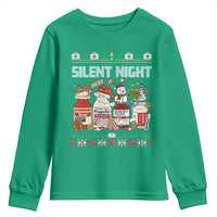 Silent Night Christmas Youth Sweatshirt Funny ICU Nurse Xmas - Wonder Print Shop