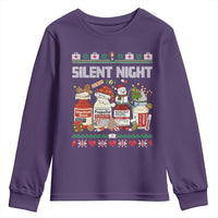 Silent Night Christmas Youth Sweatshirt Funny ICU Nurse Xmas - Wonder Print Shop