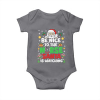 Christmas Nurse Baby Onesie Be Nice To The Nurse Santa Is Watching - Wonder Print Shop