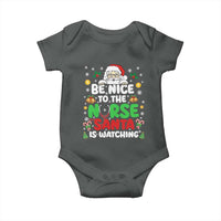 Christmas Nurse Baby Onesie Be Nice To The Nurse Santa Is Watching - Wonder Print Shop