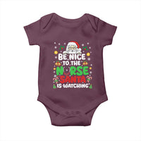 Christmas Nurse Baby Onesie Be Nice To The Nurse Santa Is Watching - Wonder Print Shop