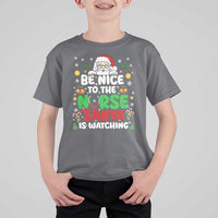 Christmas Nurse T Shirt For Kid Be Nice To The Nurse Santa Is Watching - Wonder Print Shop