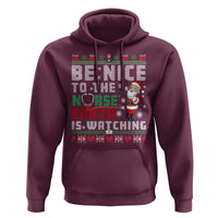 Funny Nurse Christmas Hoodie Be Nice To The Nurse Santa Is Watching - Wonder Print Shop