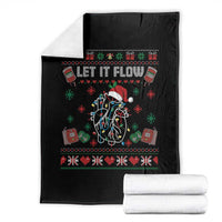 Let It Flow Christmas Throw Blanket Anatomy Heart Cardiac Nurse Santa Xmas - Wonder Print Shop