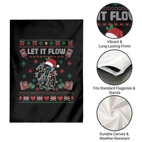 Let It Flow Christmas Garden Flag Anatomy Heart Cardiac Nurse Santa Xmas - Wonder Print Shop