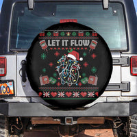 Let It Flow Christmas Spare Tire Cover Anatomy Heart Cardiac Nurse Santa Xmas - Wonder Print Shop
