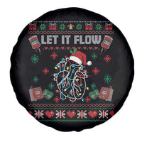 Let It Flow Christmas Spare Tire Cover Anatomy Heart Cardiac Nurse Santa Xmas - Wonder Print Shop