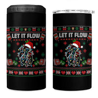 Let It Flow Christmas 4 in 1 Can Cooler Tumbler Anatomy Heart Cardiac Nurse Santa Xmas - Wonder Print Shop