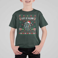 Let It Flow Christmas T Shirt For Kid Anatomy Heart Cardiac Nurse Santa Xmas - Wonder Print Shop