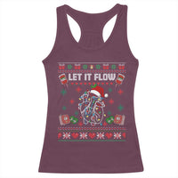 Let It Flow Christmas Racerback Tank Top Anatomy Heart Cardiac Nurse Santa Xmas - Wonder Print Shop