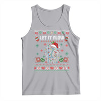 Let It Flow Christmas Tank Top Anatomy Heart Cardiac Nurse Santa Xmas - Wonder Print Shop