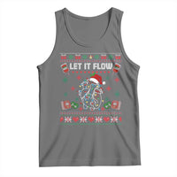 Let It Flow Christmas Tank Top Anatomy Heart Cardiac Nurse Santa Xmas - Wonder Print Shop