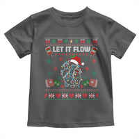 Let It Flow Christmas Toddler T Shirt Anatomy Heart Cardiac Nurse Santa Xmas - Wonder Print Shop