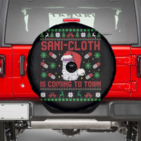 Sani-cloth Is Coming To Town Spare Tire Cover Funny Nurse Christmas - Wonder Print Shop