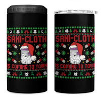 Sani-cloth Is Coming To Town 4 in 1 Can Cooler Tumbler Funny Nurse Christmas - Wonder Print Shop