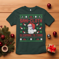 Sani-cloth Is Coming To Town T Shirt Funny Nurse Christmas - Wonder Print Shop