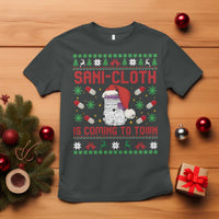 Sani-cloth Is Coming To Town T Shirt Funny Nurse Christmas - Wonder Print Shop