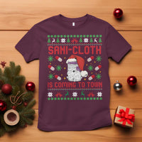 Sani-cloth Is Coming To Town T Shirt Funny Nurse Christmas - Wonder Print Shop
