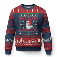 Sani-cloth Is Coming To Town Ugly Christmas Sweater Funny Nurse Christmas - Wonder Print Shop